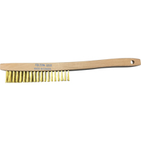 Brosses de nettoyage &agrave; manche recourb&eacute;, Laiton, 4 x 19 rangs de fils, Longueur 14" Absolute Business Supply