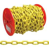 Chaîne ronde &eacute;prouv&eacute;e, Acier &agrave; faible teneur en carbone, 3/16" x 100' (30,4 m) l, Calibre 30, Charge d'utilisation 800 lb (0,4 tonne) Absolute Business Supply