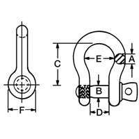 Manille lyre en acier au carbone Absolute Business Supply