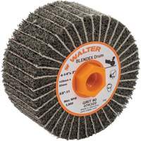 ALLSTEEL Two-In-One Finishing Drums, 4-1/4" Dia. x 2" W, 5/8"-11 Arbor, 80 Grit Absolute Business Supply