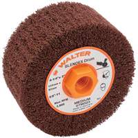 ALLSTEEL Blendex Surface Conditioning Drum, 4-1/4" Dia. x 2" W, 5/8"-11 Arbor, Medium Grit Absolute Business Supply
