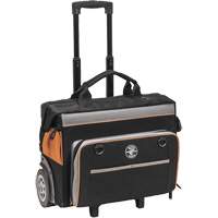 Sac &agrave; outils roulant Tradesman Pro, Polyester balistique, 24 pochettes, Noir/Orange Absolute Business Supply