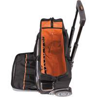 Sac &agrave; outils roulant Tradesman Pro, Polyester balistique, 24 pochettes, Noir/Orange Absolute Business Supply