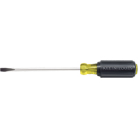 Slot Cabinet Tip Screwdriver, 1/4" Tip, Round, 10-11/32" L, Cushion Grip Handle Absolute Business Supply