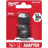 Adaptateur de douille carr&eacute;e &agrave; hexagonale pour tournevis &agrave; percussion Shockwave, Chocs, Prise 1/4", Douille 3/8", 1,875" lo Absolute Business Supply