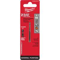 Foret s&eacute;rie courte Thunderbolt, Acier rapide, 1/16", 1-7/8" lo, 7/8" Cannelure, 135° Angle Absolute Business Supply