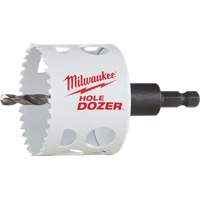 Scie-cloche Hole Dozer avec arbre, 2-1/2", Profondeur de la coupe 1-5/8", Bim&eacute;tal Absolute Business Supply