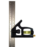 &eacute;querre combin&eacute;e Johnson 406EM, 6'' x 1'' lo, 1/32" Graduations, Acier, Ordinaire Absolute Business Supply