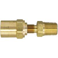 Raccord pour boyau r&eacute;utilisable filetage NPT 1/4", 5/8" dia., Laiton Absolute Business Supply