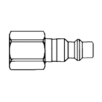 Quick Couplers - 1/2" Industrial, One Way Shut-Off - Plugs, 3/8" Absolute Business Supply