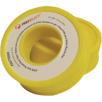 Gas & Oil PTFE Pipe Thread Tape, 12.7 mm (1/2") x 6.6 m (21.67'), Yellow Absolute Business Supply