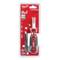 Tournevis &agrave; embouts multiples 9 en 1, 9" lo, Prise Coussin&eacute;e Absolute Business Supply