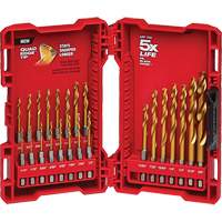 Jeu de forets pour perceuses et cl&eacute;s &agrave; chocs Shockwave, 23 morceaux, Titane Absolute Business Supply
