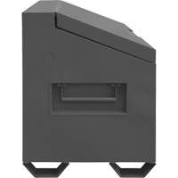 Boîte de rangement &agrave; couvercle inclin&eacute; pour le chantier, 60" x 30" x 39-3/8", Acier, Gris Absolute Business Supply