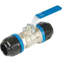 Standard Ball Valve, Aluminum, Manual, 1", Push Absolute Business Supply