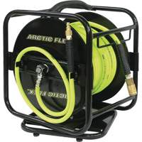Manual Hose Reel with Hybrid Polymer Air Hose, Air, 1/4" x 100', Single Hose Absolute Business Supply
