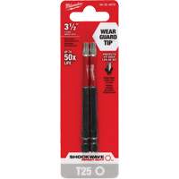 Embout de tournevis Shockwave Impact Duty, Torx, Embout T-25, Prise 1/4", Longueur 3-1/2" Absolute Business Supply