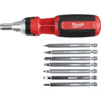 Tournevis &agrave; rochet 9 en 1 avec embouts multiples &agrave; carr&eacute; conducteur, 9-1/10" lo, Prise Coussin&eacute;e Absolute Business Supply