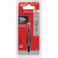 Foret &eacute;tag&eacute;, 1/8"/#1 - #1/1/2", Incr&eacute;ments de 1/32", Acier rapide au cobalt Absolute Business Supply