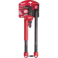 Cheater Adaptable Pipe Wrench, 2-1/2" Jaw Capacity, 18"/24"/10" Long, Powder Coated Finish, Ergonomic Handle Absolute Business Supply