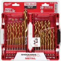 Jeu de forets Shockwave Red Helix, 29 morceaux, Titane Absolute Business Supply