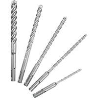 Trousse de forets &agrave; 4 cannelures pour perceuse &agrave; percussion MX4, 5 morceaux, Carbure Absolute Business Supply