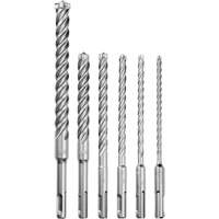 Trousse de forets &agrave; 4 cannelures pour perceuse &agrave; percussion MX4, 6 morceaux, Carbure Absolute Business Supply