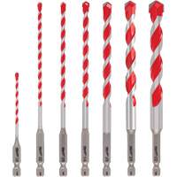 Grand jeu de forets pour perceuse &agrave; percussion Shockwave, 7 morceaux, Carbure Absolute Business Supply