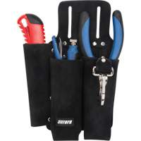 Porte-outils pour monteur de ligne, Porte-outil multiple, Cuir, 3 Poches Absolute Business Supply