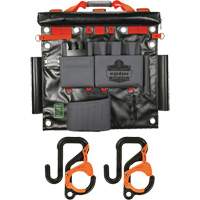 Arsenal 5711 Bucket Truck Tool Board with 2" Locking Aerial Bucket Hooks Kit, Nylon, 8 Pockets, Grey Absolute Business Supply