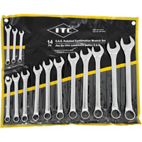 ICW-14PS Polished Wrench Set, Combination, 14 Pieces, Imperial Absolute Business Supply