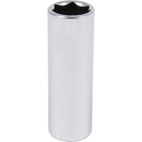 Chrome Socket, 9/16", 3/8" Drive, 6 Points, Deep Absolute Business Supply