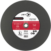 Meule &agrave; tronçonner Power Abrasive A36R, 14" x 3/32", Arbre de 1", Type 1, 4400 Tr/min Absolute Business Supply