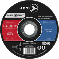 Meule &agrave; tronçonner Power-Xtreme A46PX, 4-1/2" x 1/16", Arbre de 7/8", Type 1, 13 300 Tr/min Absolute Business Supply