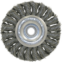 3K114 Brosse &agrave; fil nou&eacute;, non filet&eacute;, Dia. 3-1/4", Fils 0,014", Arbre 3/8"-1/2 Absolute Business Supply