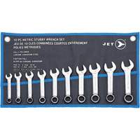 SCWS-10M Stubby Wrench Sets, Combination, 10 Pieces, Metric Absolute Business Supply