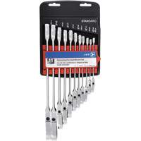 RCWS-11FS Flex Head Wrench Sets, Combination/Flex Head, 11 Pieces, Imperial Absolute Business Supply
