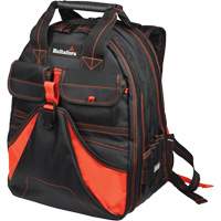 Deluxe Tool Backpack, Black/Red, Ballistic/Polyester Absolute Business Supply