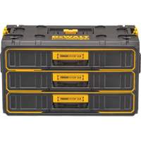 Unit&eacute; &agrave; trois tiroirs ToughSystem 2.0, 21-4/5" x 12-3/10" x 12-3/5", Noir/Jaune Absolute Business Supply