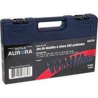 SAE Socket Set, 19 Pcs, Impact, 1/2" Drive Size, Deep Absolute Business Supply