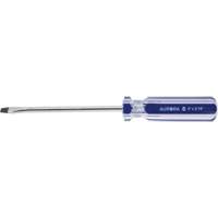 Tournevis &agrave; fente bleu transparent avec bandes, Tige de 3/16", Ronde, Prise en Plastique Absolute Business Supply