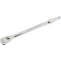 120XP Full Polish Chrome Extra Long Handle Teardrop Ratchet, 1/4" Drive, Ergonomic Handle Absolute Business Supply