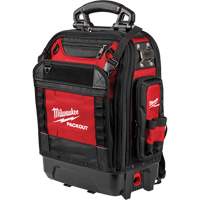 Sac &agrave; dos structur&eacute; PackOut, 9-1/2" lo x 18" la, Noir/Rouge, Polyester Absolute Business Supply