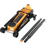 Heavy-Duty Floor Jack, 3 Ton(s) Capacity, 5-1/4" Lowered, 18-1/4" Raised, Manual Hydraulic Absolute Business Supply