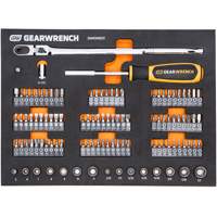 Jeu d'outils &agrave; t&ecirc;te &eacute;troite pour m&eacute;canicien dans un plateau de rangement en mousse Absolute Business Supply