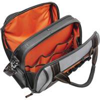 14" Tradesman Closed Top Tool Bag, Polyester, 32 Pockets, Black/Grey Absolute Business Supply