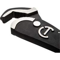 Self-Adjusting Dual Material Pipe Wrench, 1-1/2" Jaw Capacity, 12" Long, Black Oxide Finish, Cushion Handle Absolute Business Supply