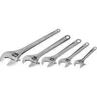 Jeu de cl&eacute;s chrom&eacute;es, Ajustable, 5 morceaux, Imp&eacute;rial et m&eacute;trique Absolute Business Supply