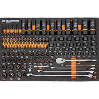 Jeu d'outils de m&eacute;canicien dans des plateaux modulaires en mousse avec conteneur de rangement, 247 morceaux Absolute Business Supply