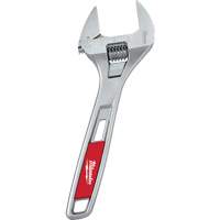 Wide Jaw Adjustable Wrench, 8" L, Chrome Absolute Business Supply